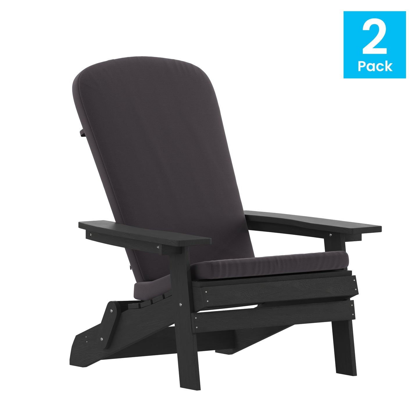 2PK Black Chairs-Gray Cushions 2-JJ-C14505-CSNGY-BLK-GG