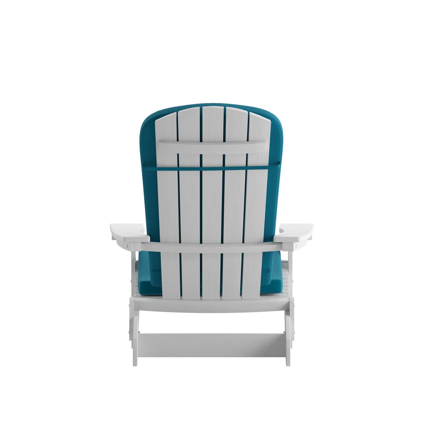 2PK White Chairs-Teal Cushions 2-JJ-C14505-CSNTL-WH-GG