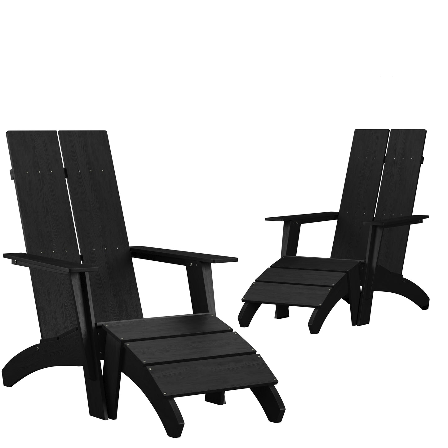 Black Chair & Ottoman Set of 2 2-JJ-C14509-14309-BK-GG