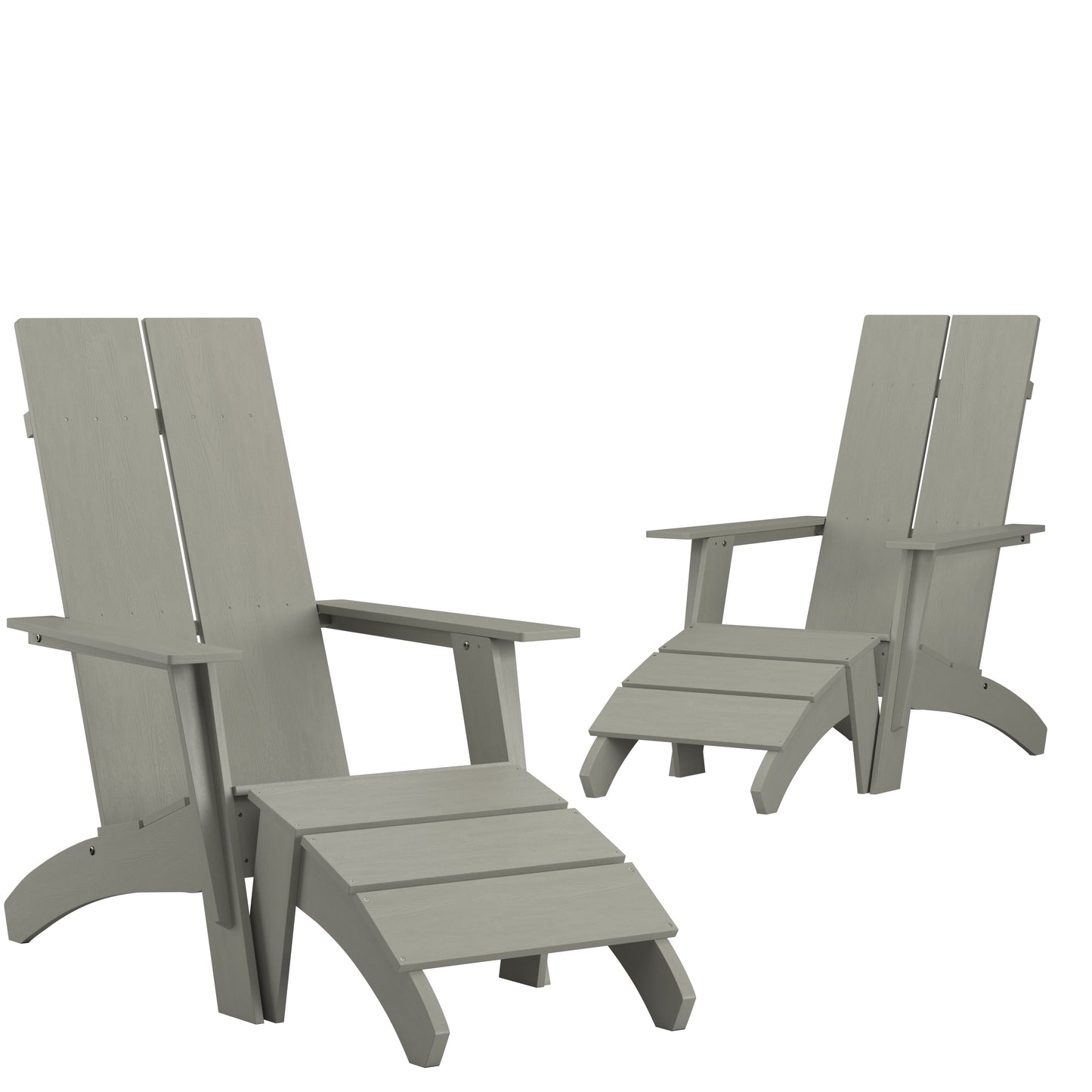 Gray Chair & Ottoman Set of 2 2-JJ-C14509-14309-GY-GG