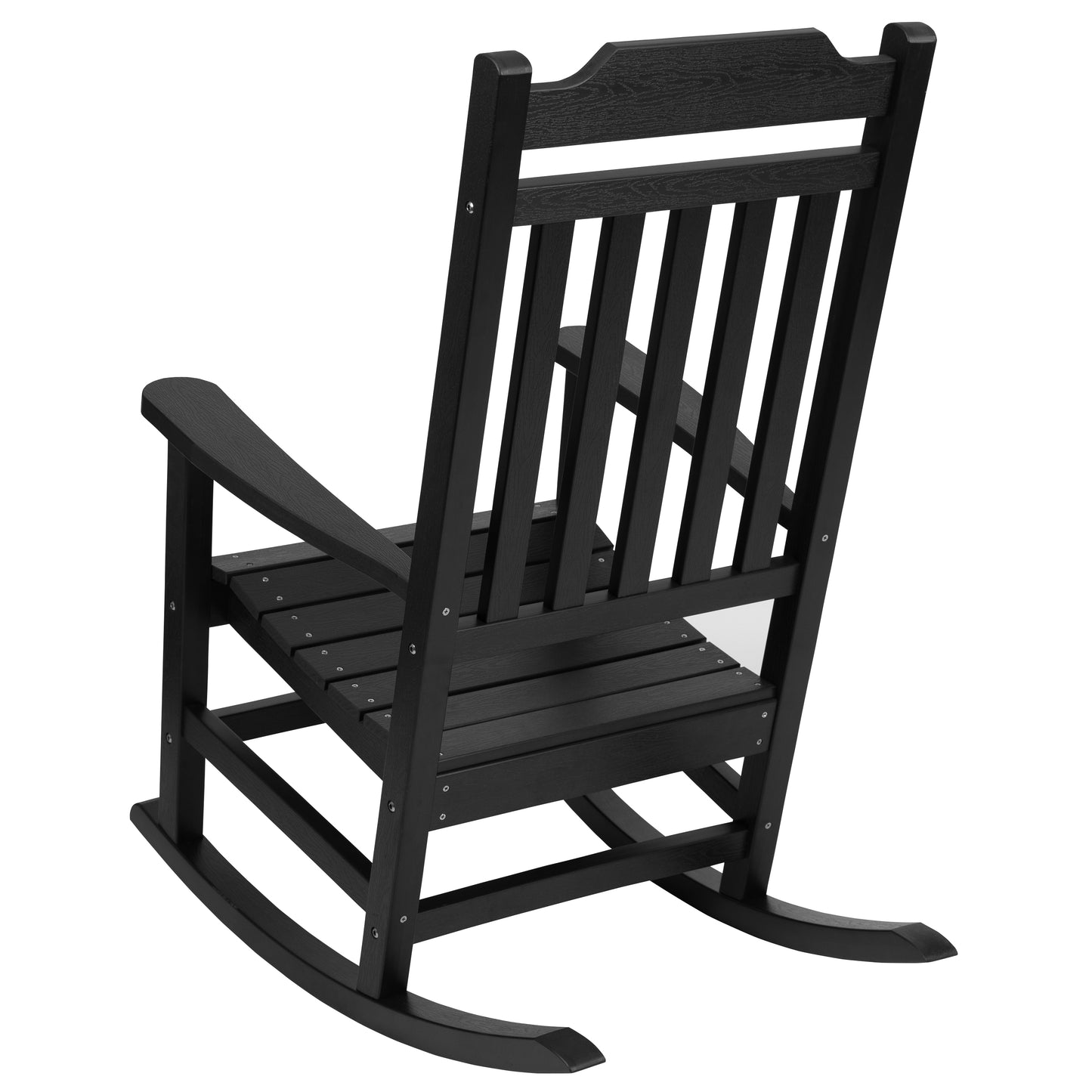 Black Wood Rocking Chair 2-JJ-C14703-BK-GG