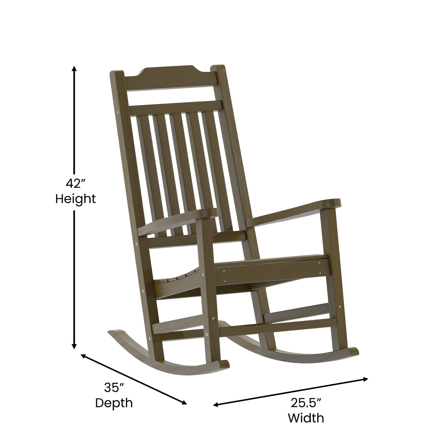 2PK Mahogany Rocking Chair 2-JJ-C14703-MHG-GG