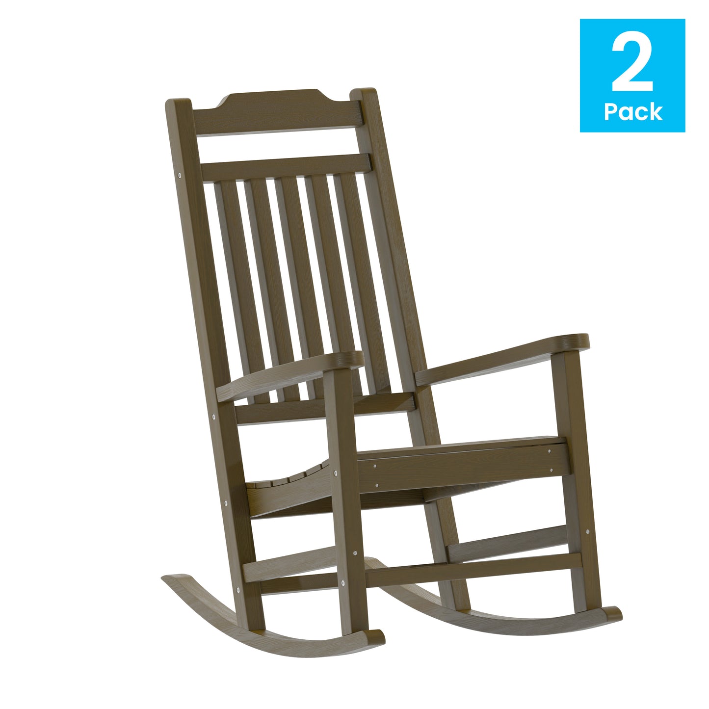 2PK Mahogany Rocking Chair 2-JJ-C14703-MHG-GG