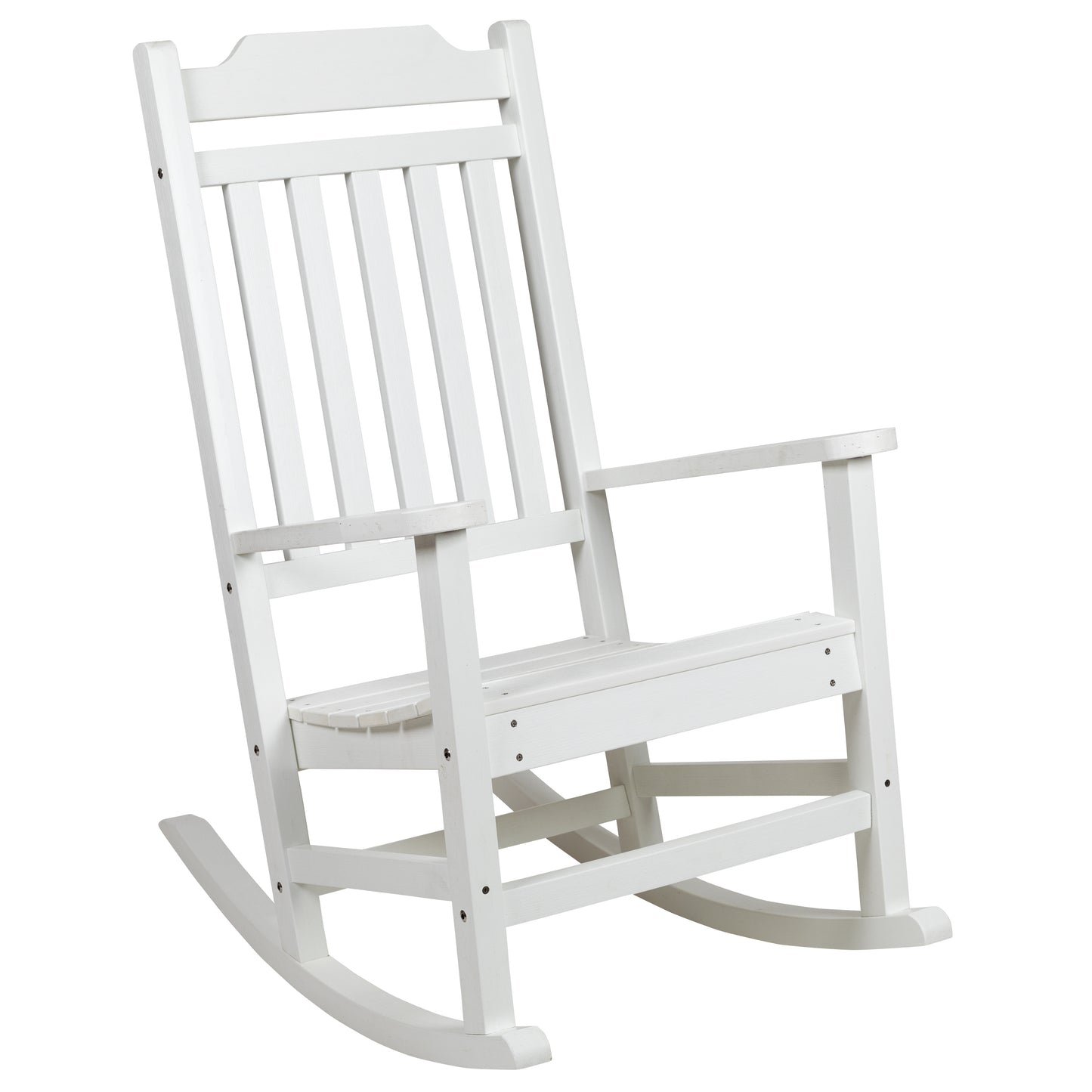 White Wood Rocking Chair 2-JJ-C14703-WH-GG