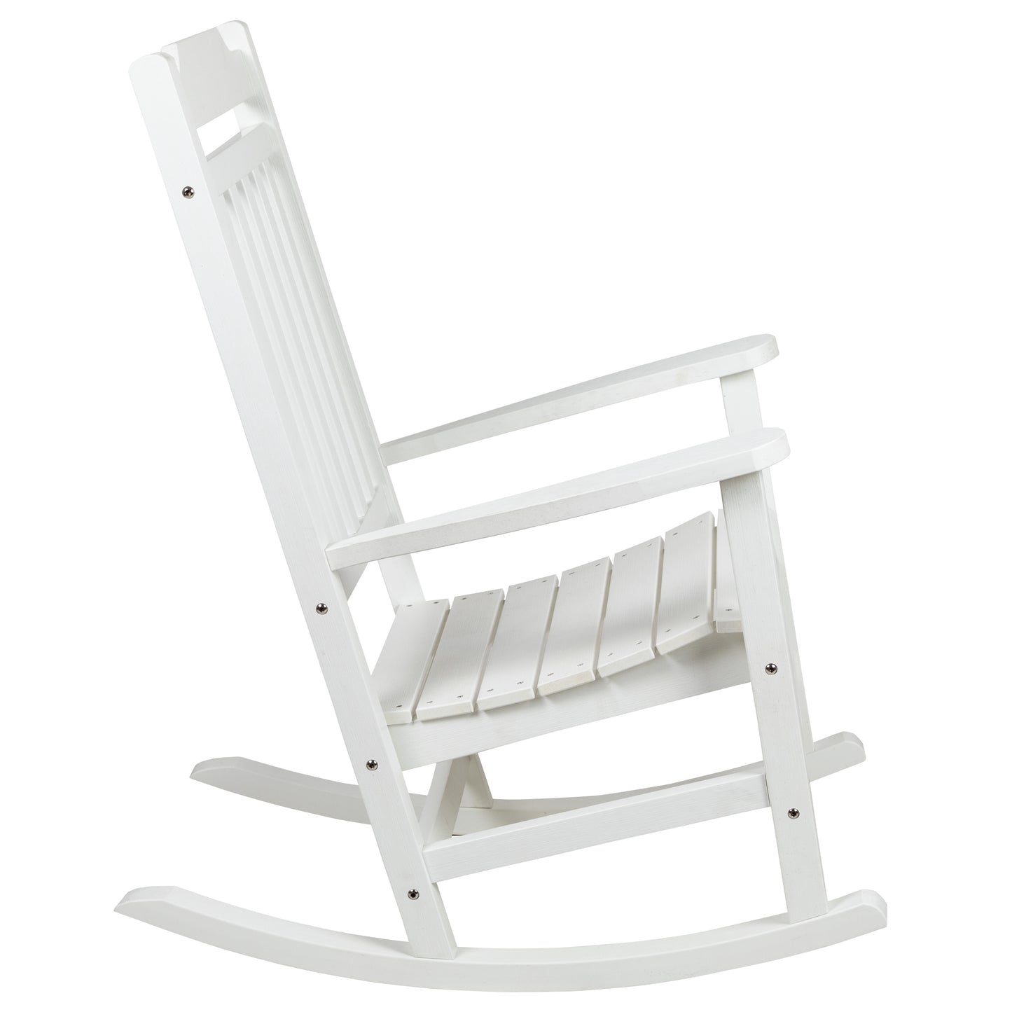 White Wood Rocking Chair 2-JJ-C14703-WH-GG