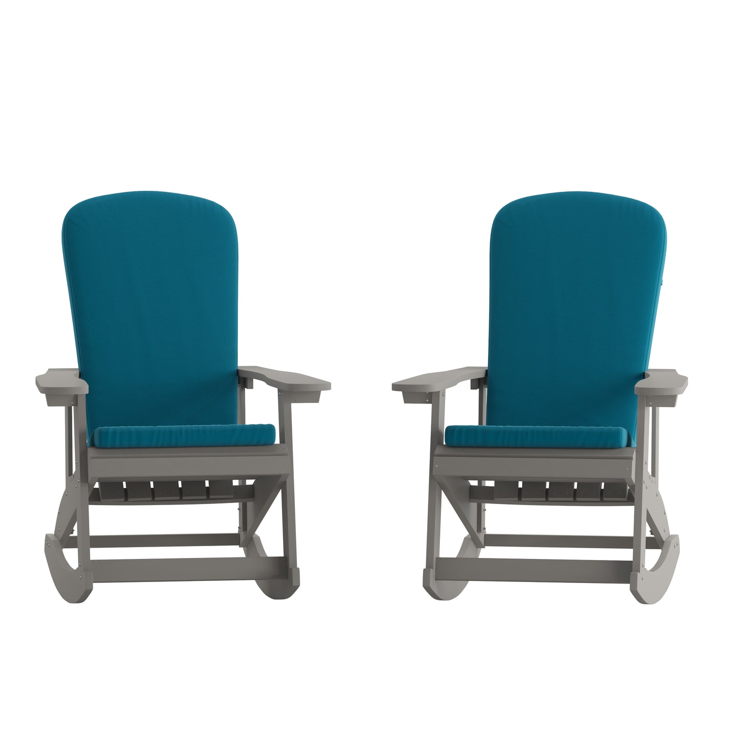 2PK Gray Chairs-Teal Cushions 2-JJ-C14705-CSNTL-GY-GG