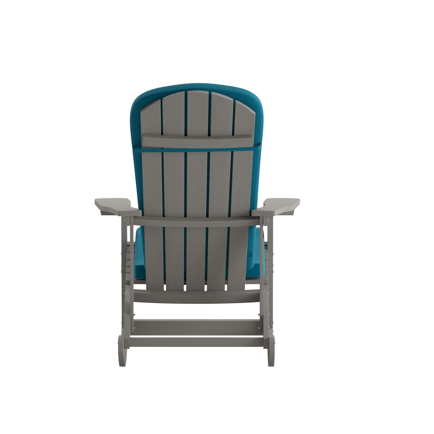 2PK Gray Chairs-Teal Cushions 2-JJ-C14705-CSNTL-GY-GG