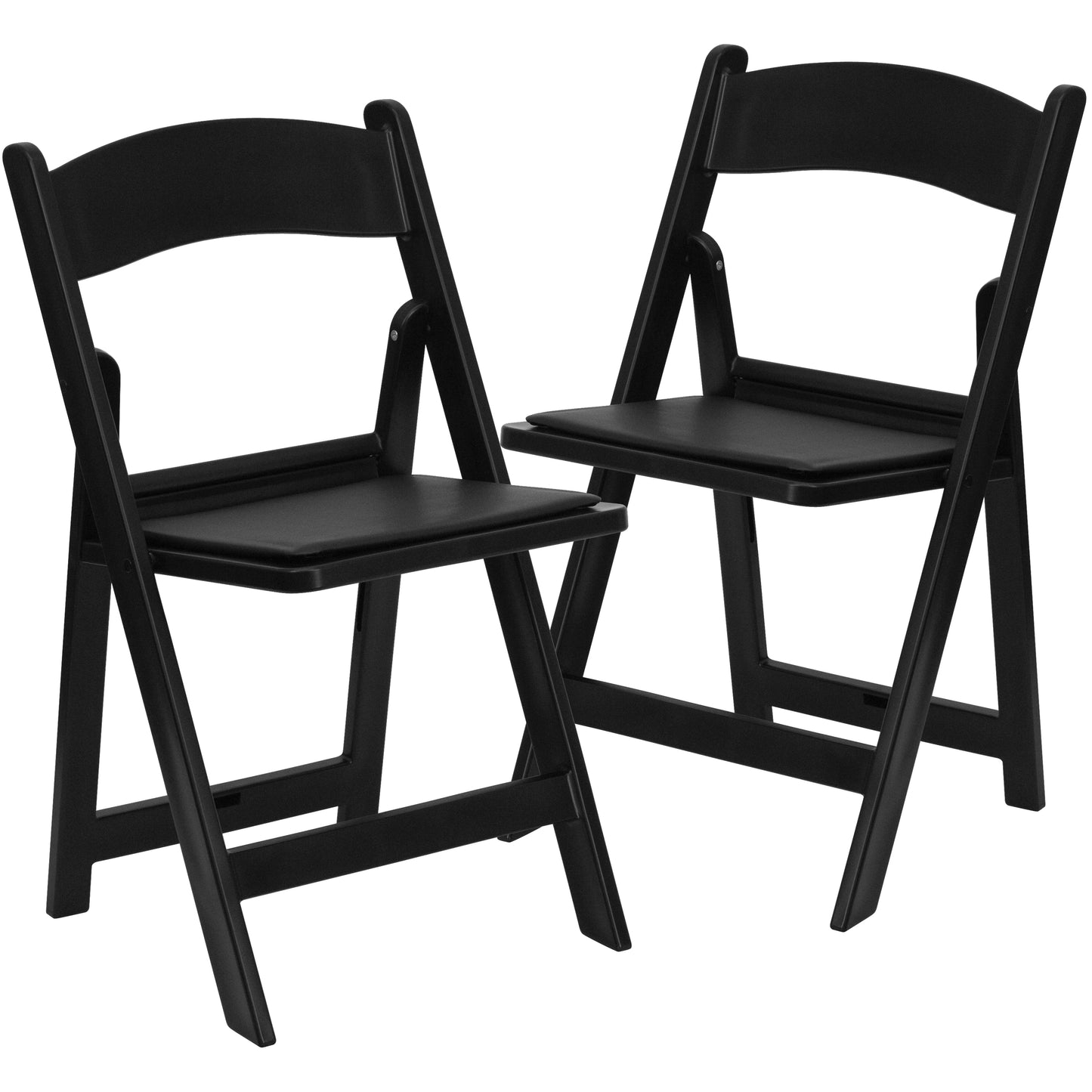 Folding Chair Black Resin 2-LE-L-1-BLACK-GG