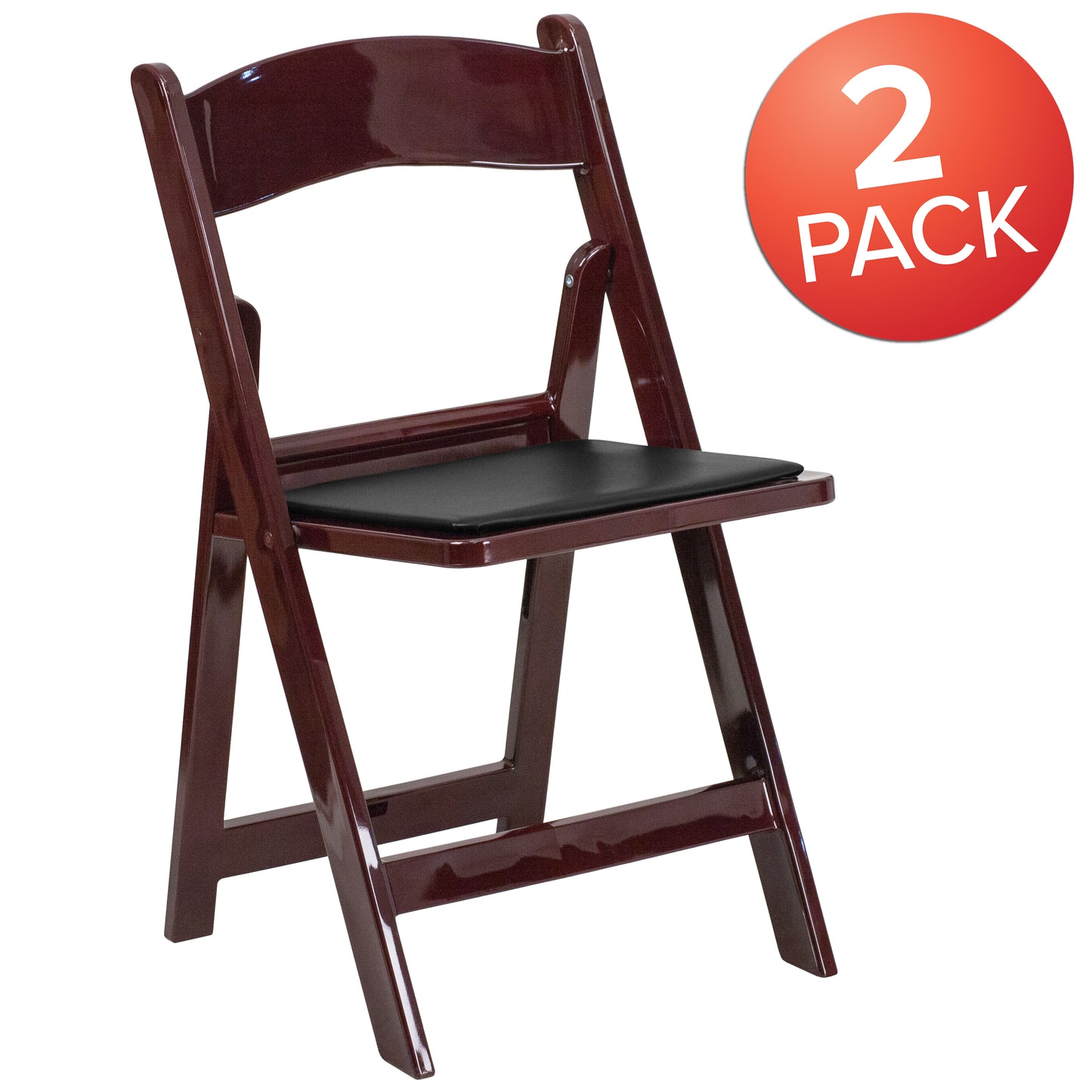 Folding Chair - Red Mahogany 2-LE-L-1-MAH-GG