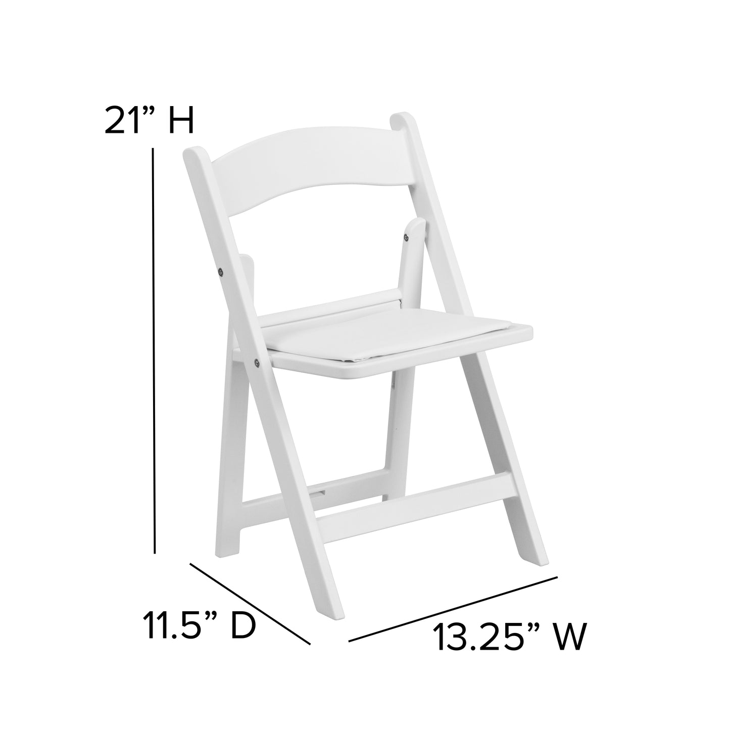 Kids White Resin Folding Chair 2-LE-L-1K-GG