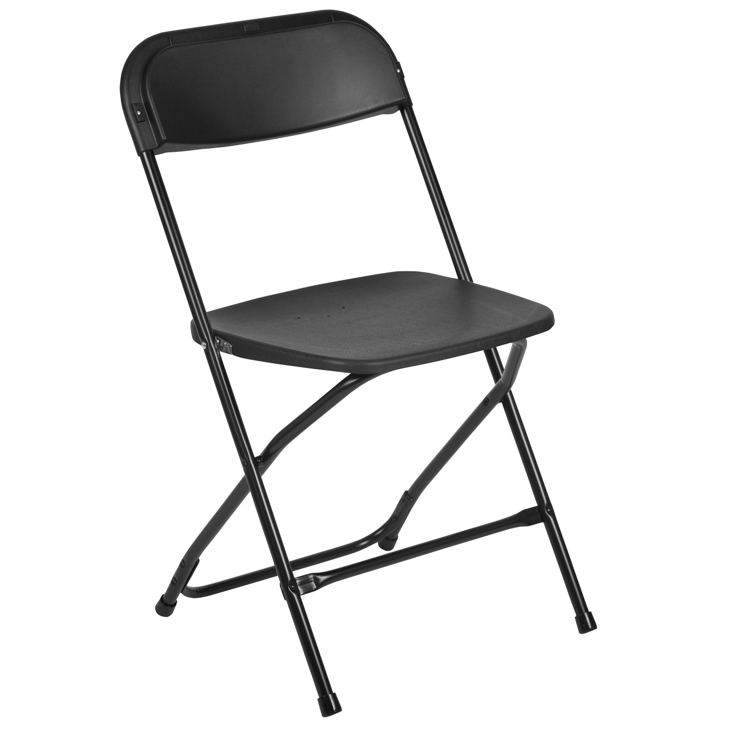 Black Plastic Folding Chair 2-LE-L-3-BK-GG