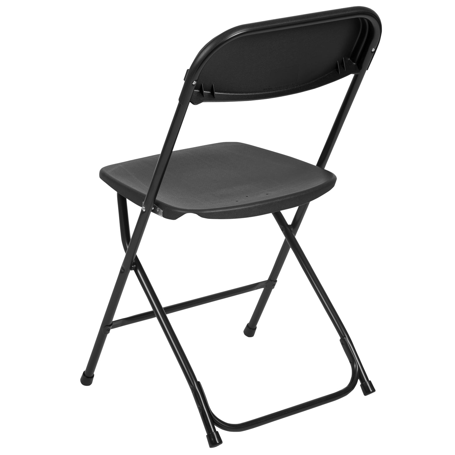 Black Plastic Folding Chair 2-LE-L-3-BK-GG