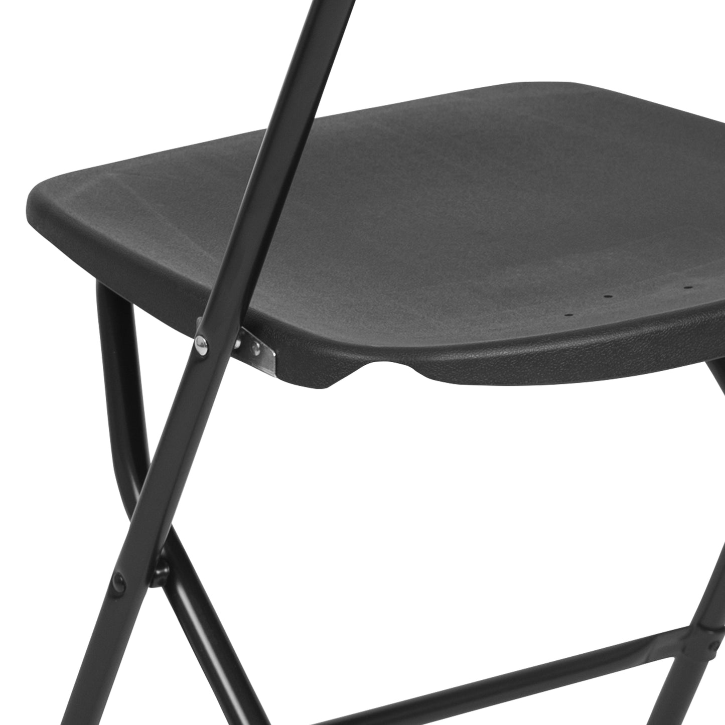 Black Plastic Folding Chair 2-LE-L-3-BK-GG