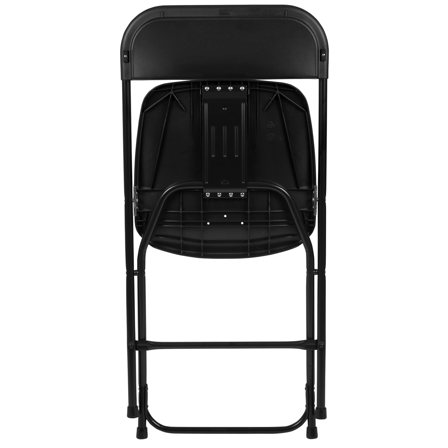 Black Plastic Folding Chair 2-LE-L-3-BK-GG