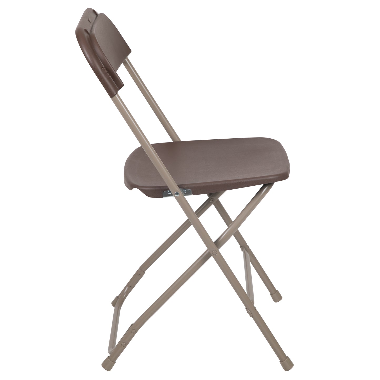 Brown Plastic Folding Chair 2-LE-L-3-BROWN-GG