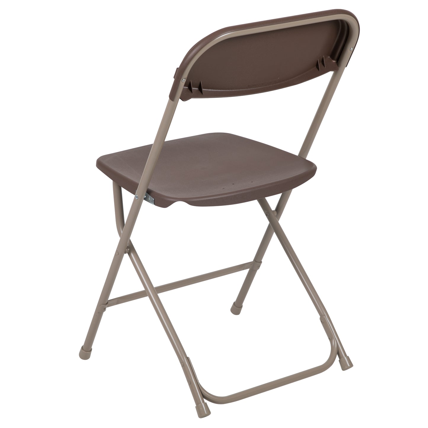 Brown Plastic Folding Chair 2-LE-L-3-BROWN-GG