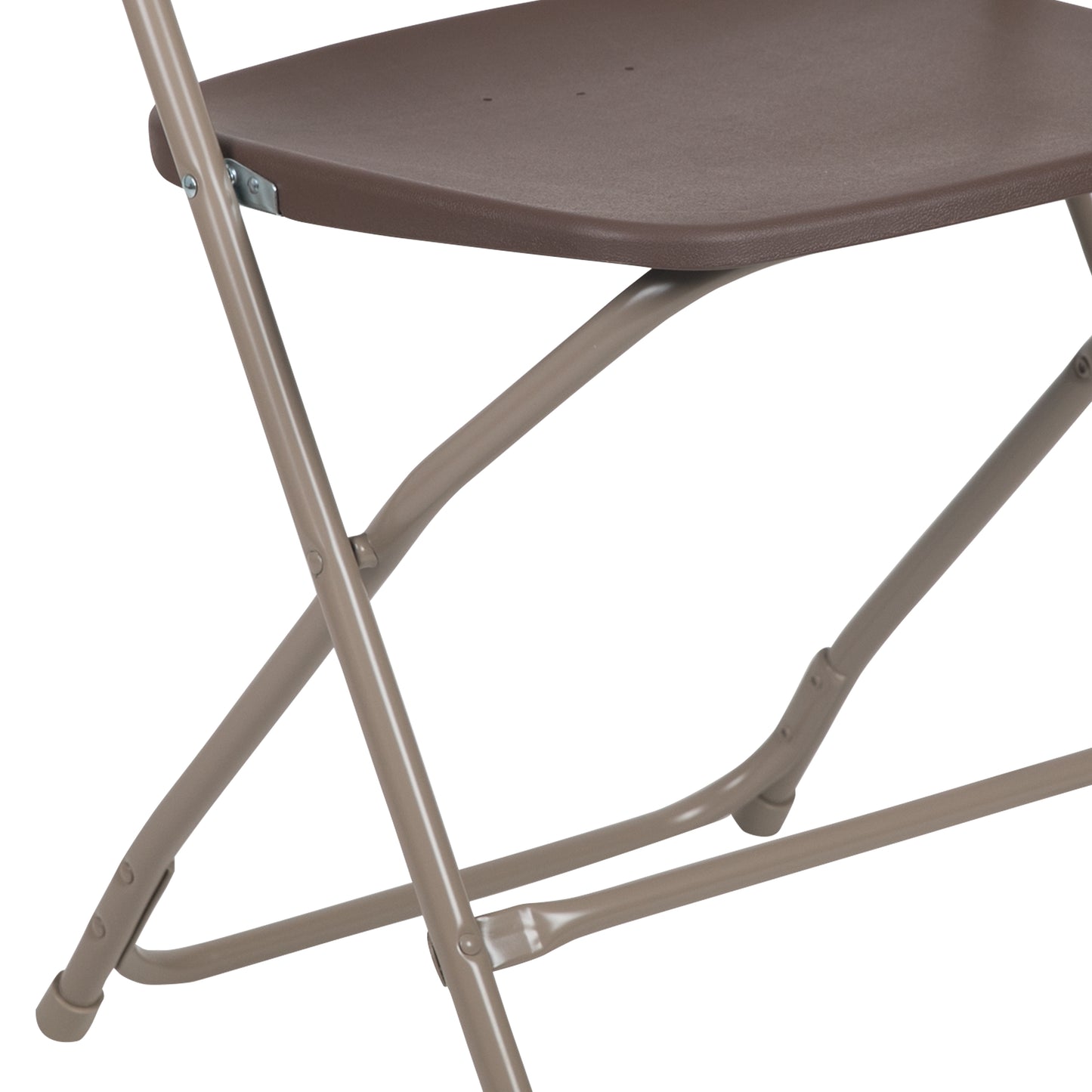 Brown Plastic Folding Chair 2-LE-L-3-BROWN-GG