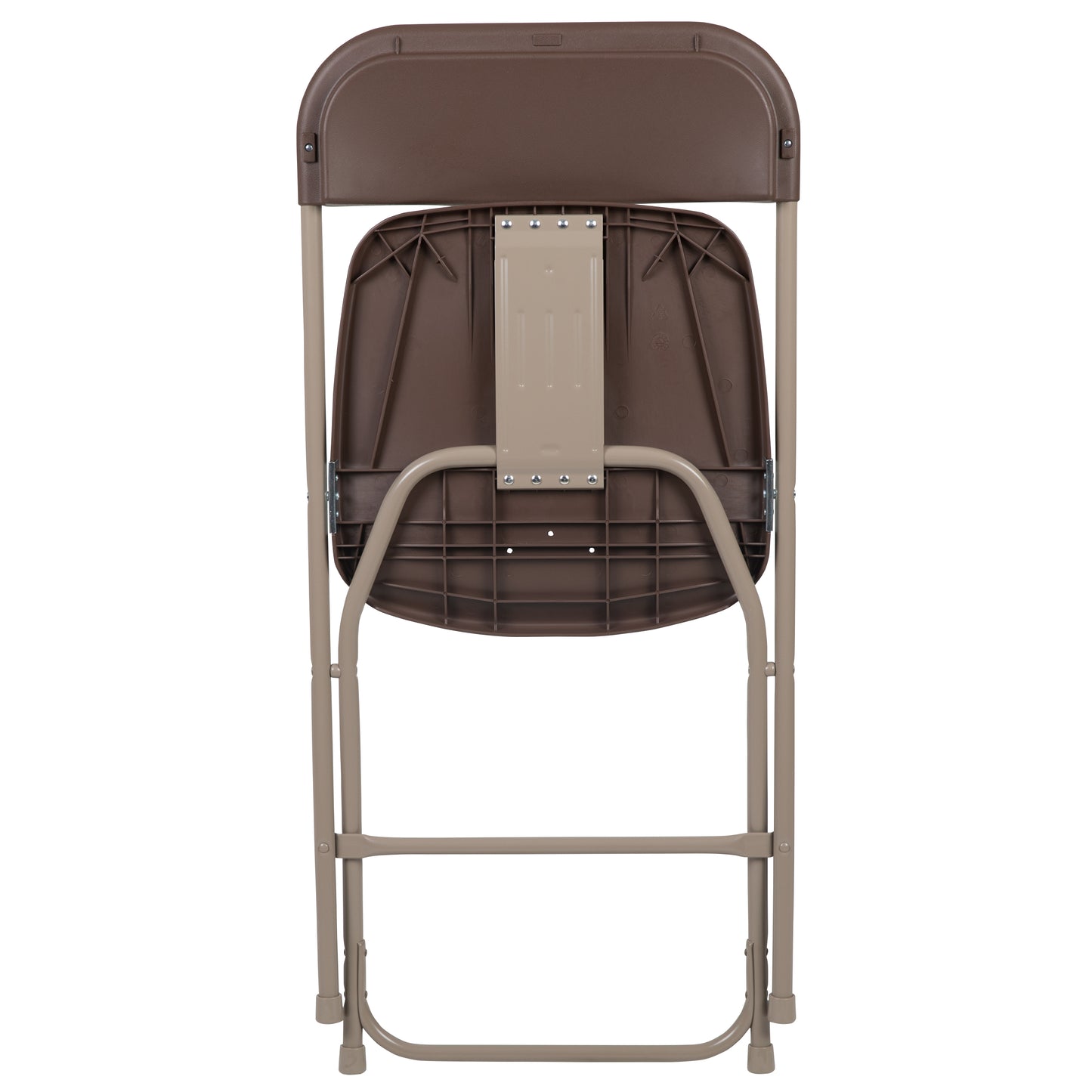 Brown Plastic Folding Chair 2-LE-L-3-BROWN-GG