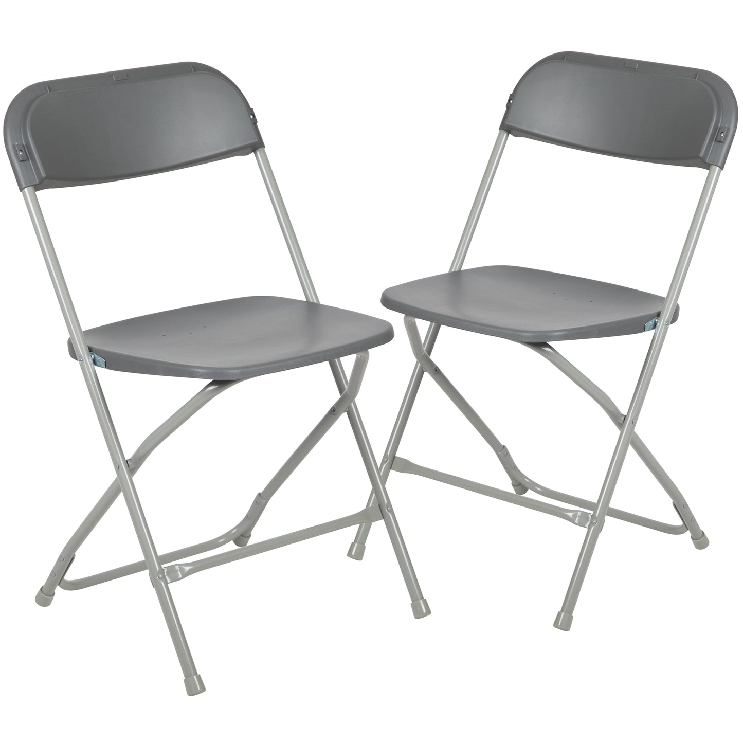 Grey Plastic Folding Chair 2-LE-L-3-GREY-GG