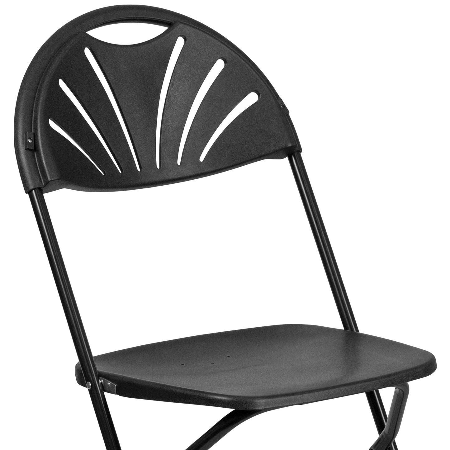 Black Plastic Folding Chair 2-LE-L-4-BK-GG