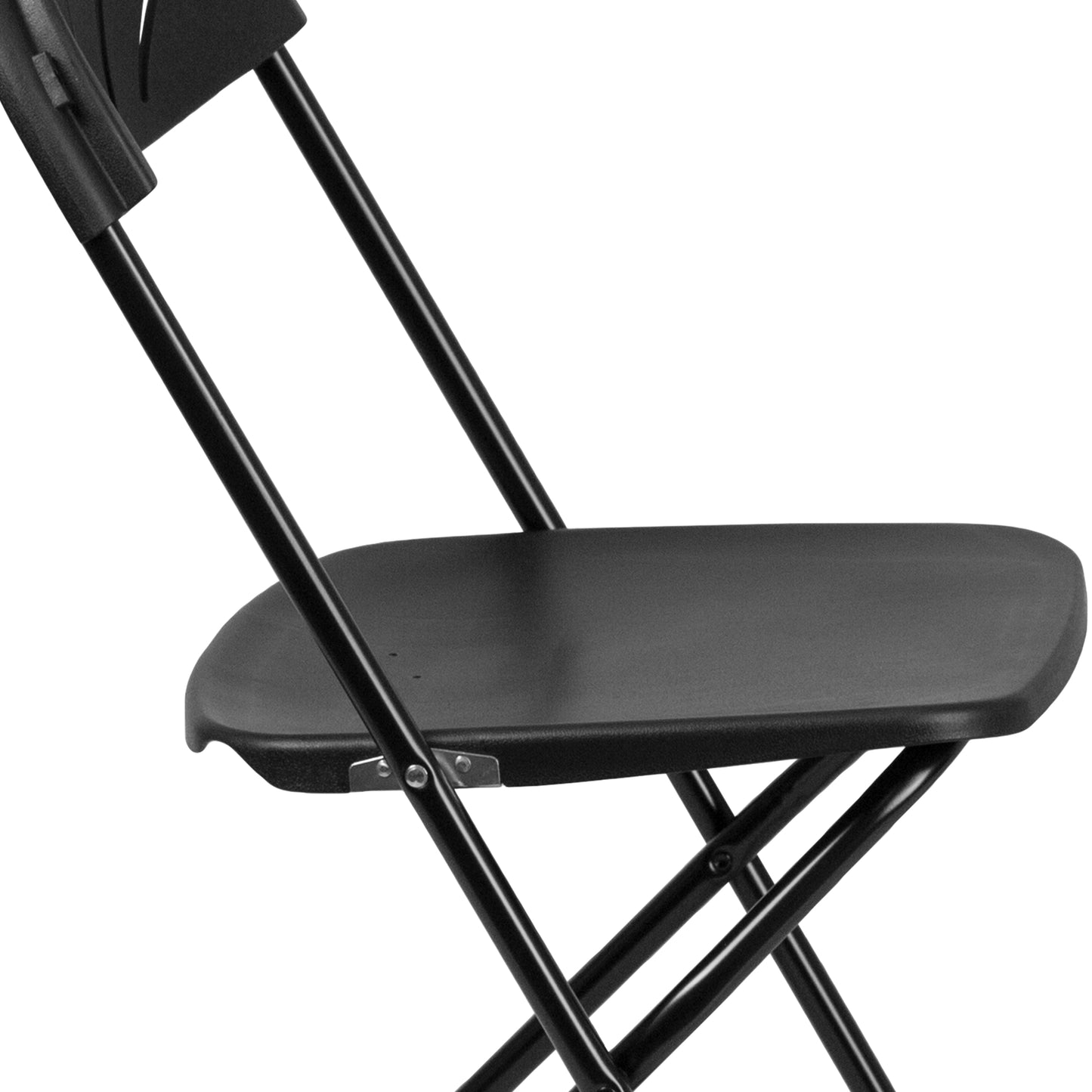 Black Plastic Folding Chair 2-LE-L-4-BK-GG