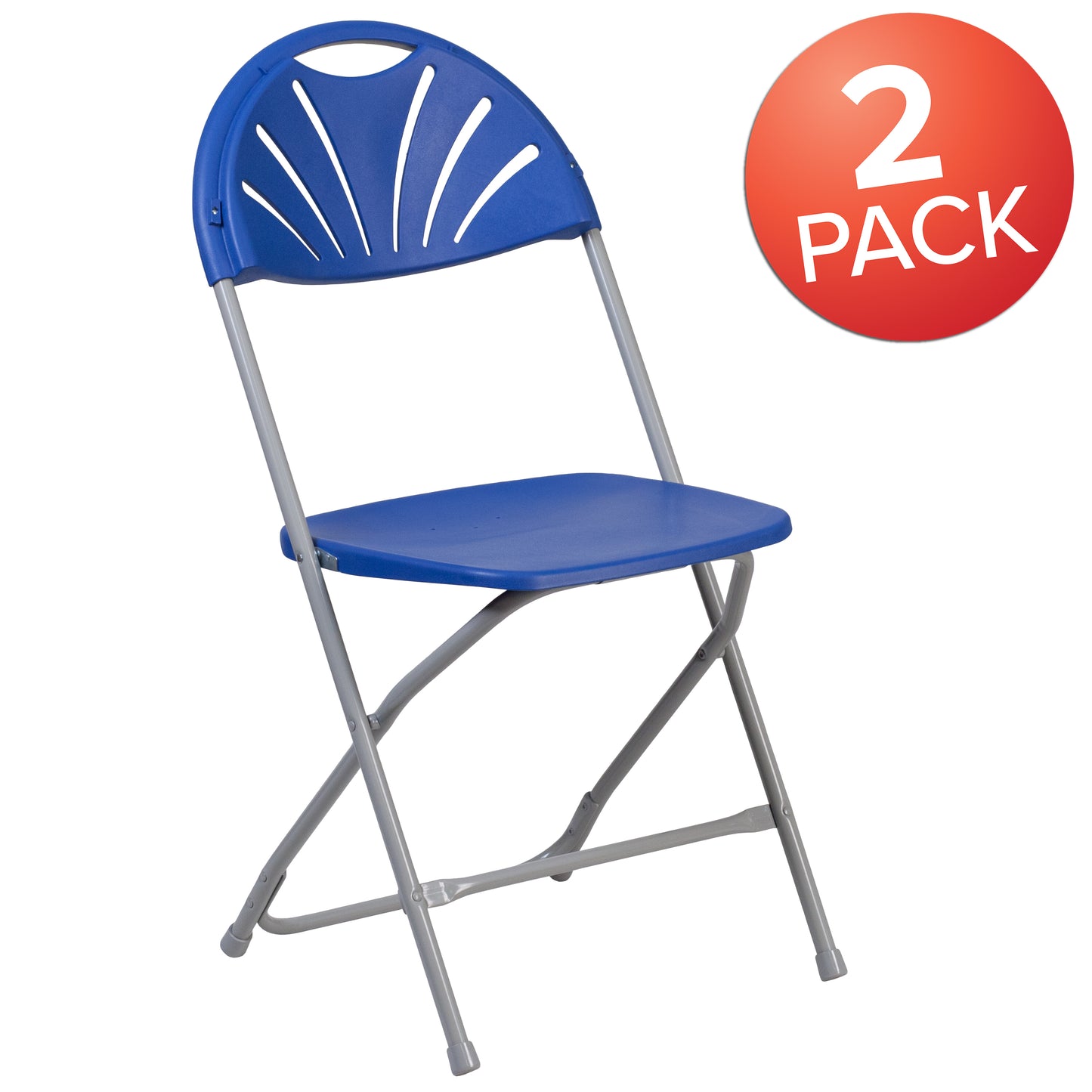 Blue Plastic Folding Chair 2-LE-L-4-BL-GG