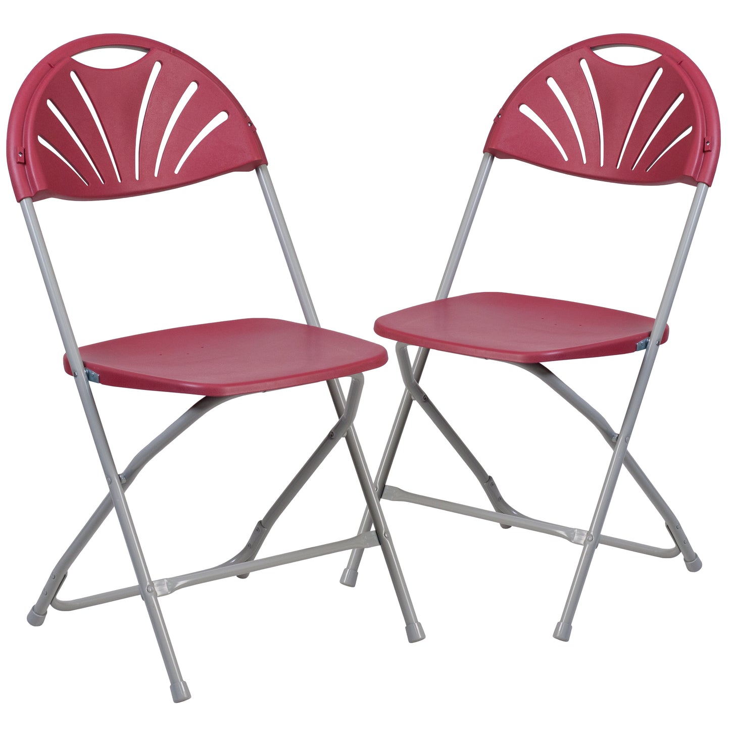 Burgundy Plastic Folding Chair 2-LE-L-4-BUR-GG