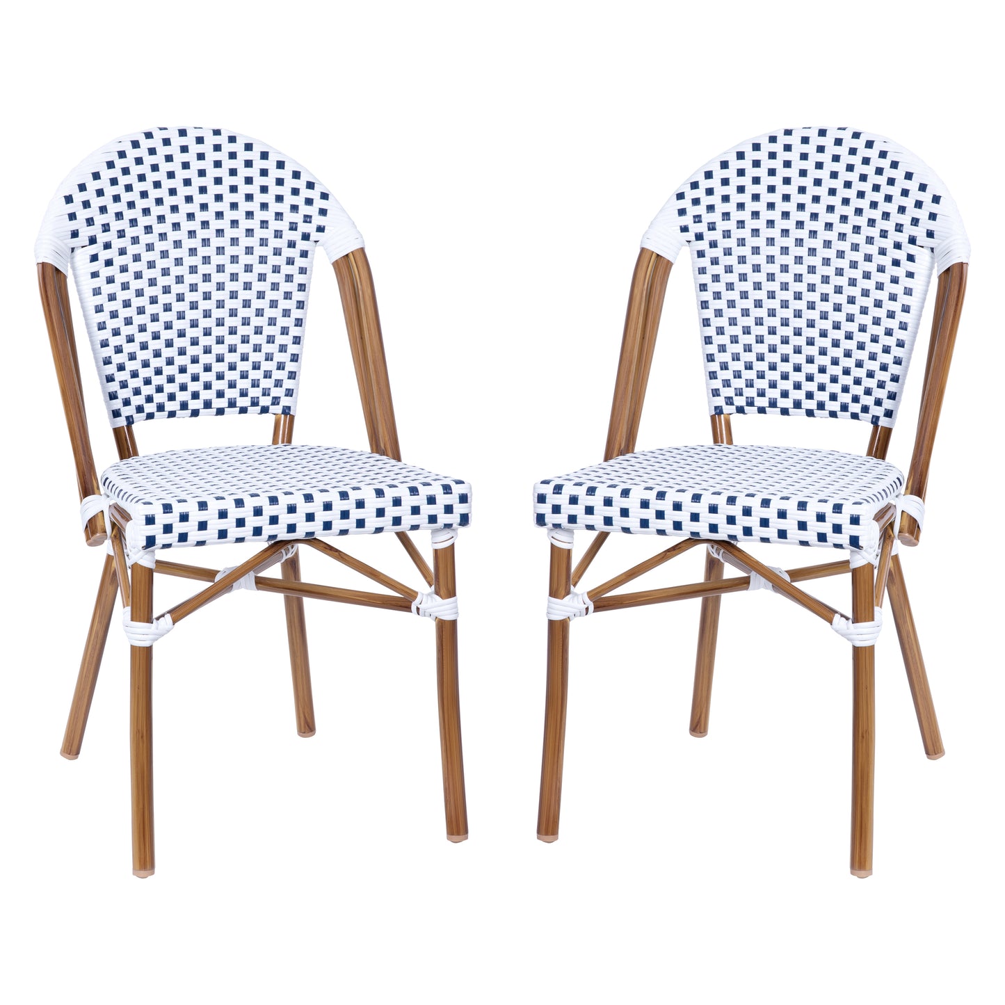 Classic Commercial Grade Indoor/Outdoor French Bistro Chair, Set of 2