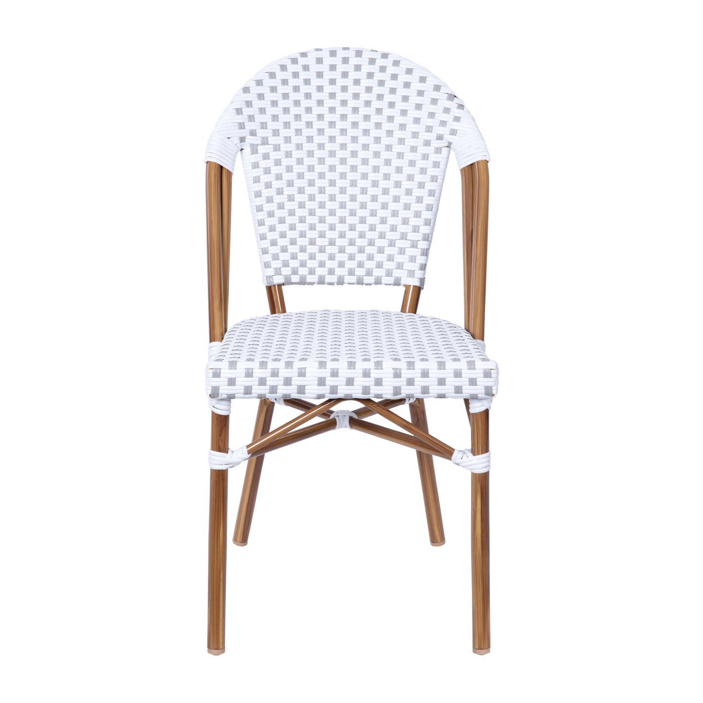 2PK White/Gray Paris Chair 2-SDA-AD642001-F-WHGY-NAT-GG