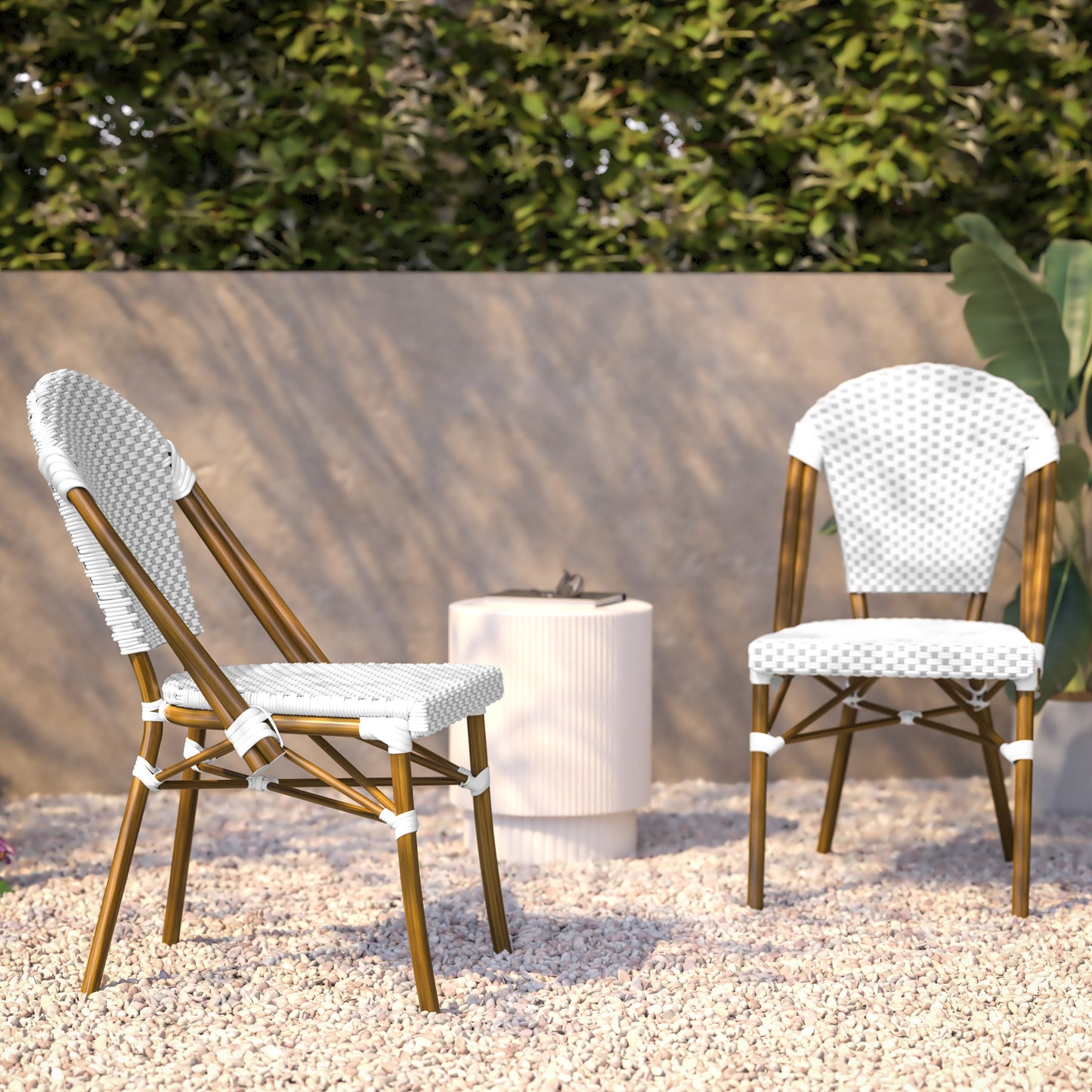 Classic Commercial Grade Indoor/Outdoor French Bistro Chair, Set of 2