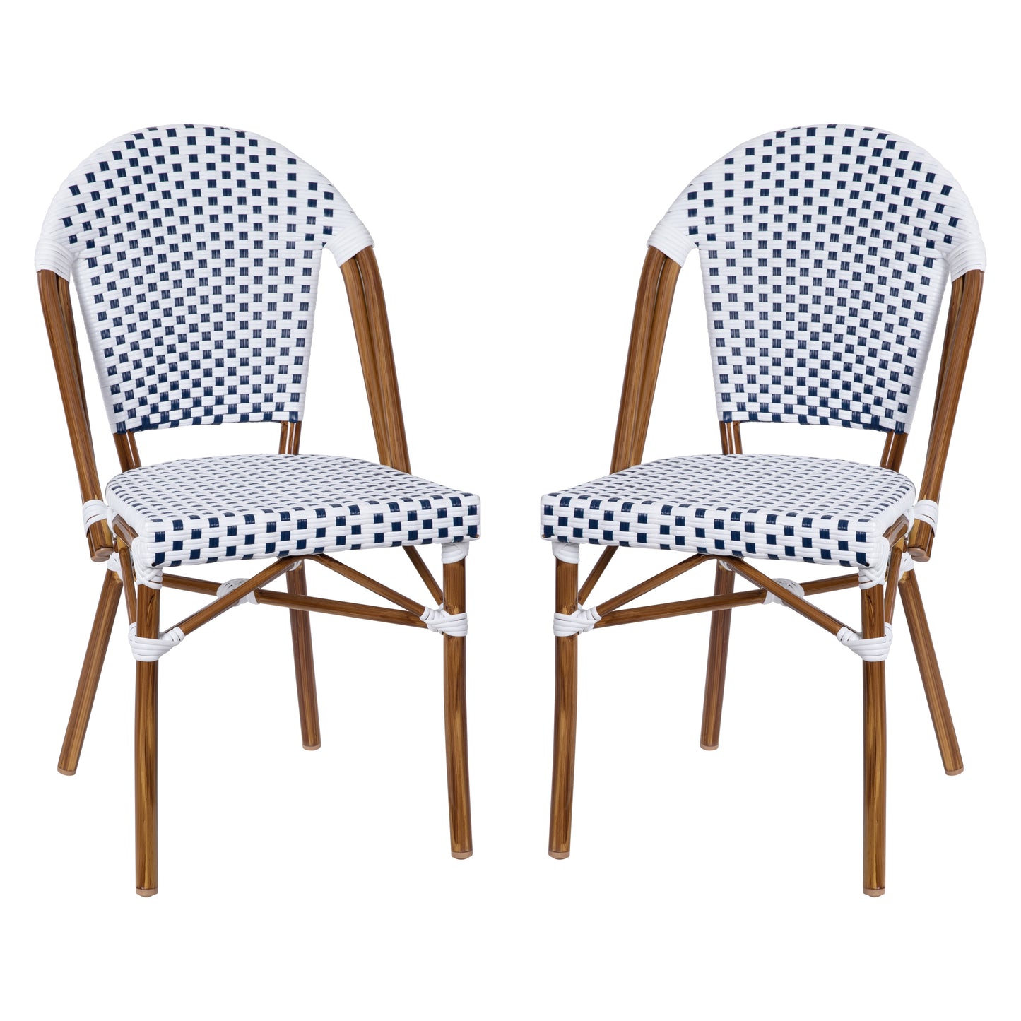 2PK White/Navy Paris Chair 2-SDA-AD642001-F-WHNVY-NAT-GG