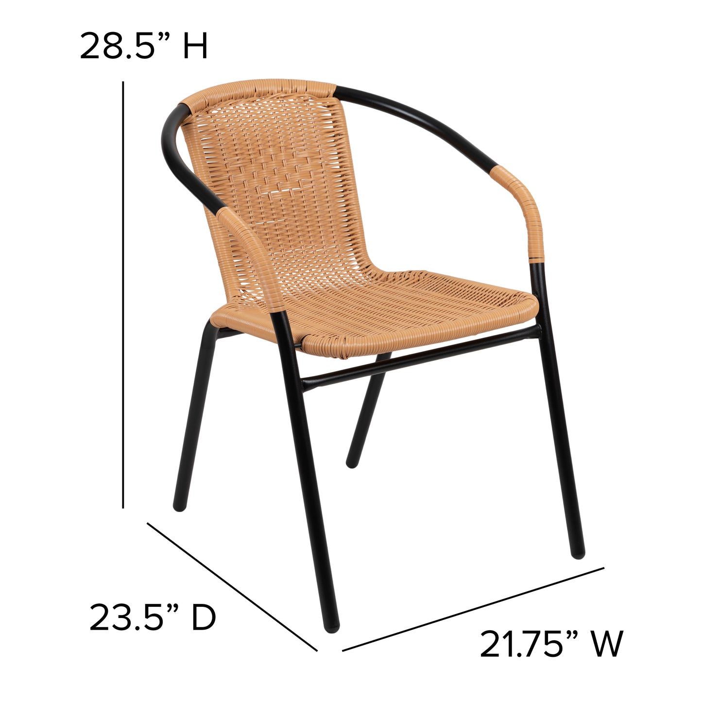 Set of 2 Contemporary Patio Chairs for Indoor and Outdoor Use