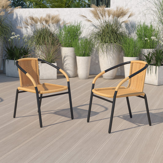 Beige Rattan Stack Chair 2-TLH-037-BGE-GG