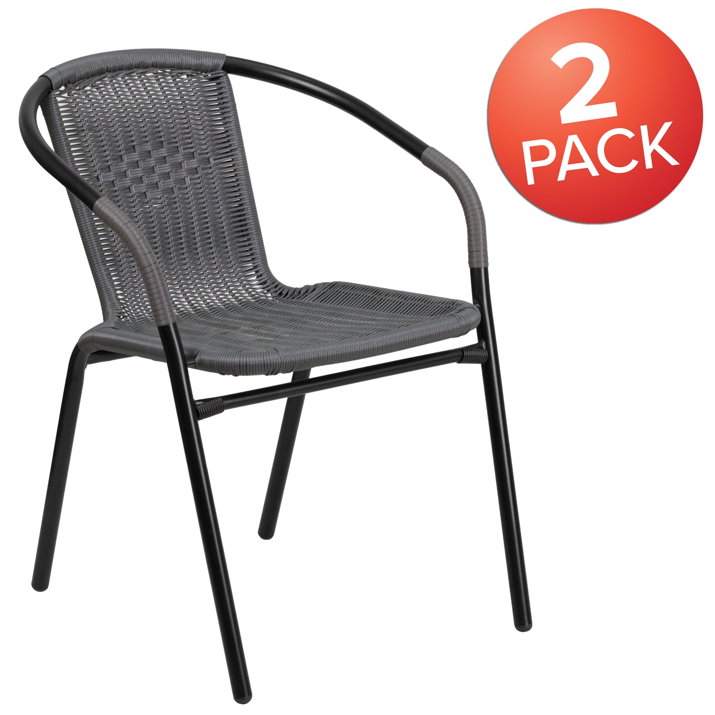 Set of 2 Contemporary Patio Chairs for Indoor and Outdoor Use