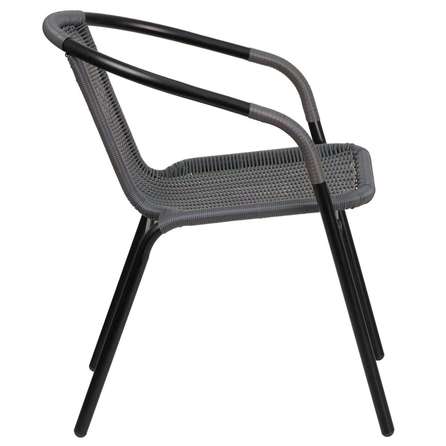 Gray Rattan Stack Chair 2-TLH-037-GY-GG