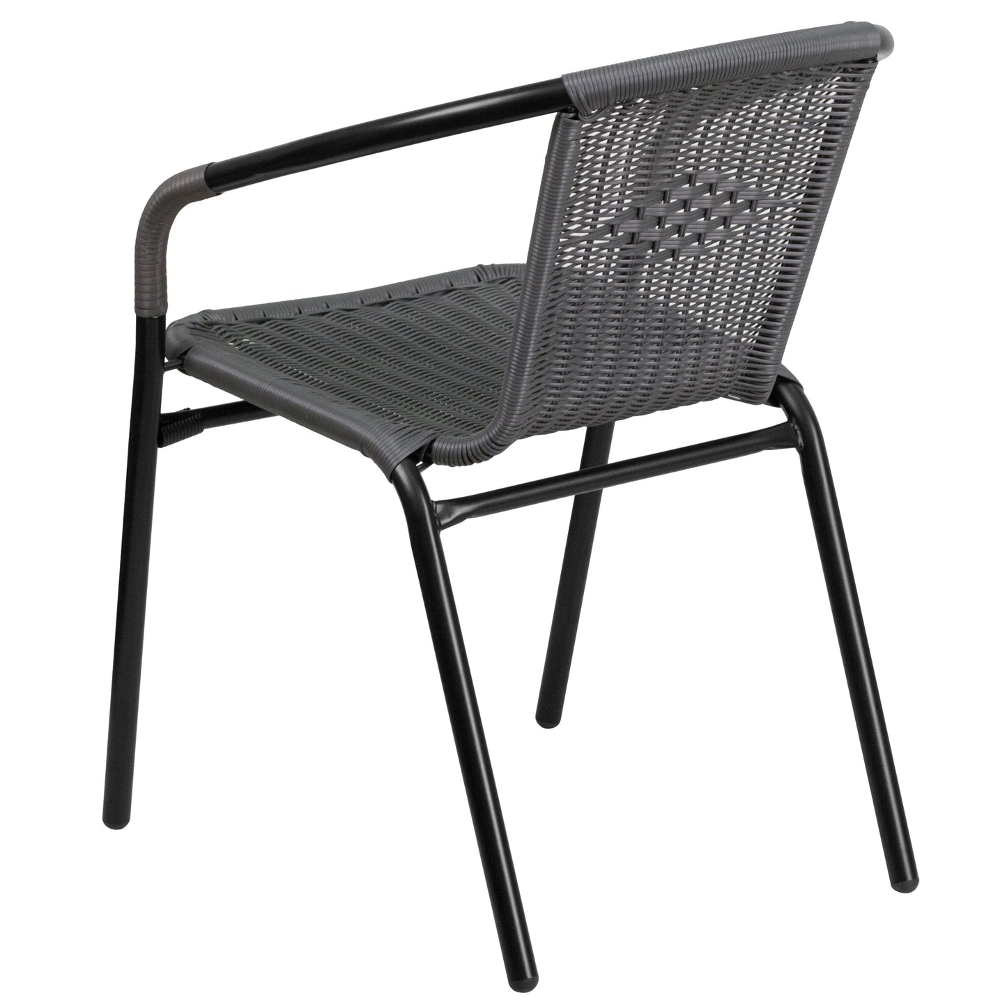 Gray Rattan Stack Chair 2-TLH-037-GY-GG