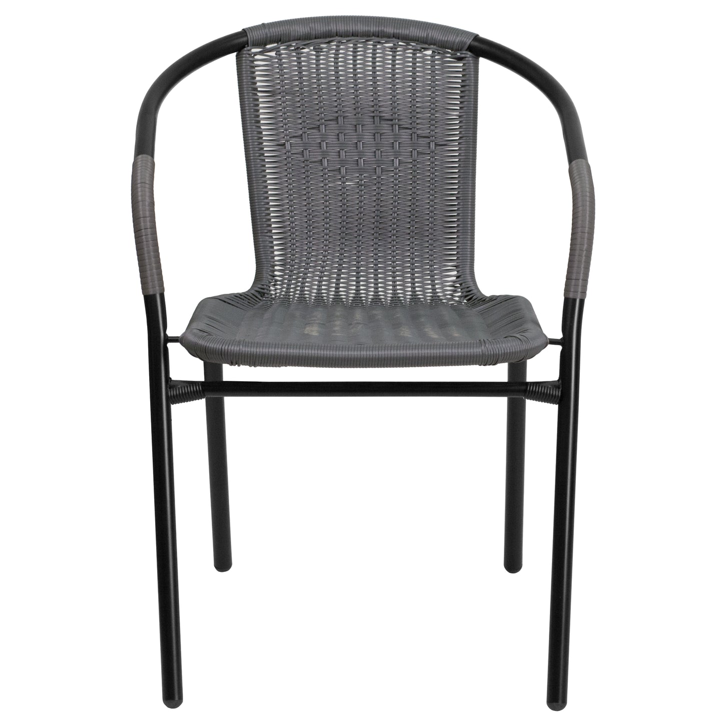 Gray Rattan Stack Chair 2-TLH-037-GY-GG