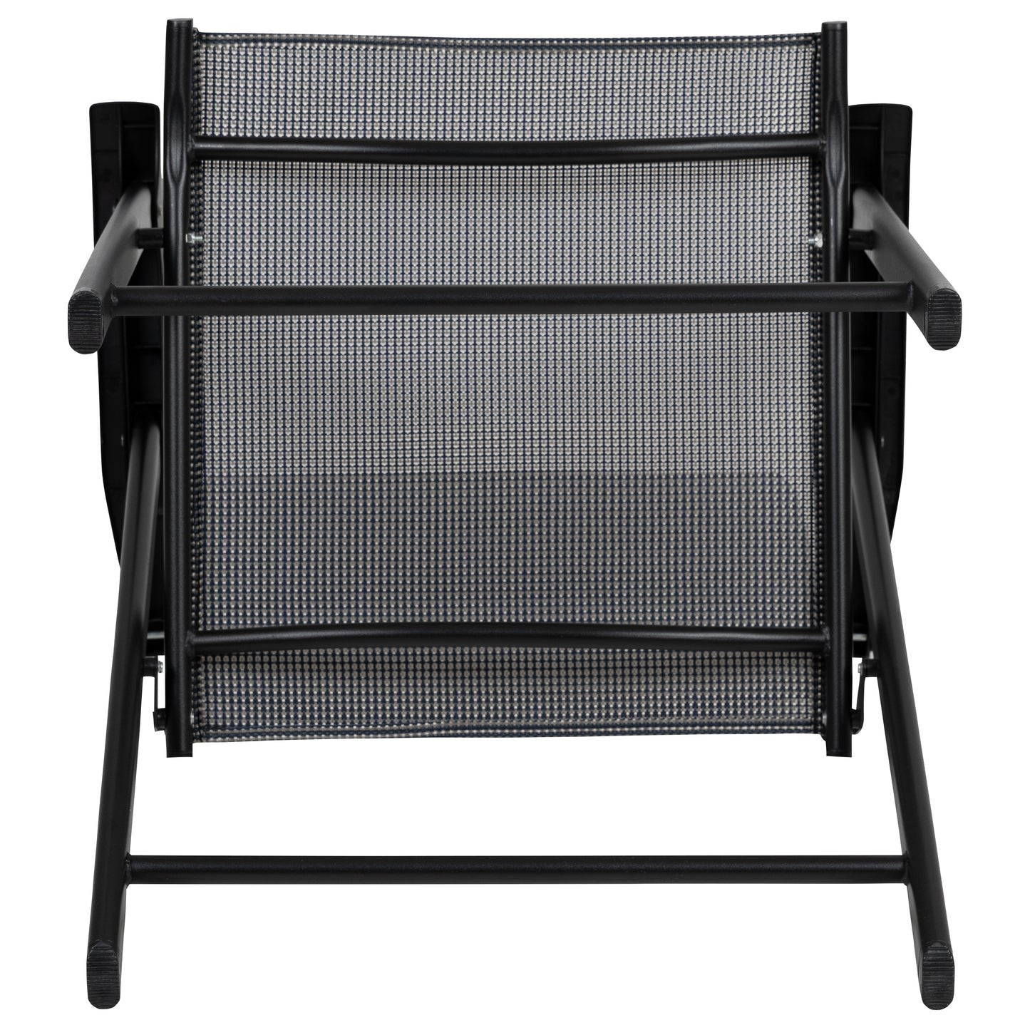 2PK GY/BK Folding Patio Chair 2-TLH-SC-044-B-GG