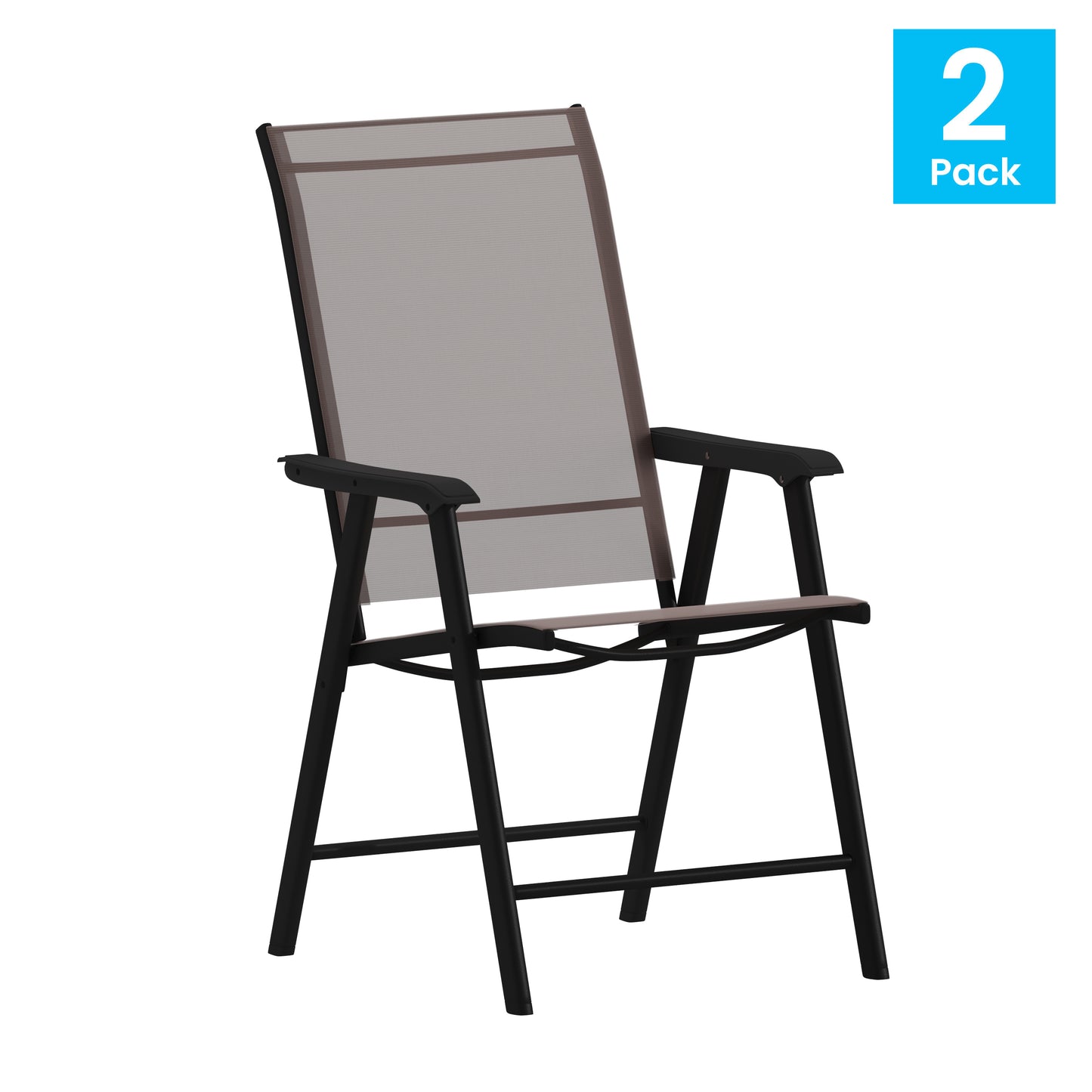 Set of 2 Modern Patio Folding Chairs