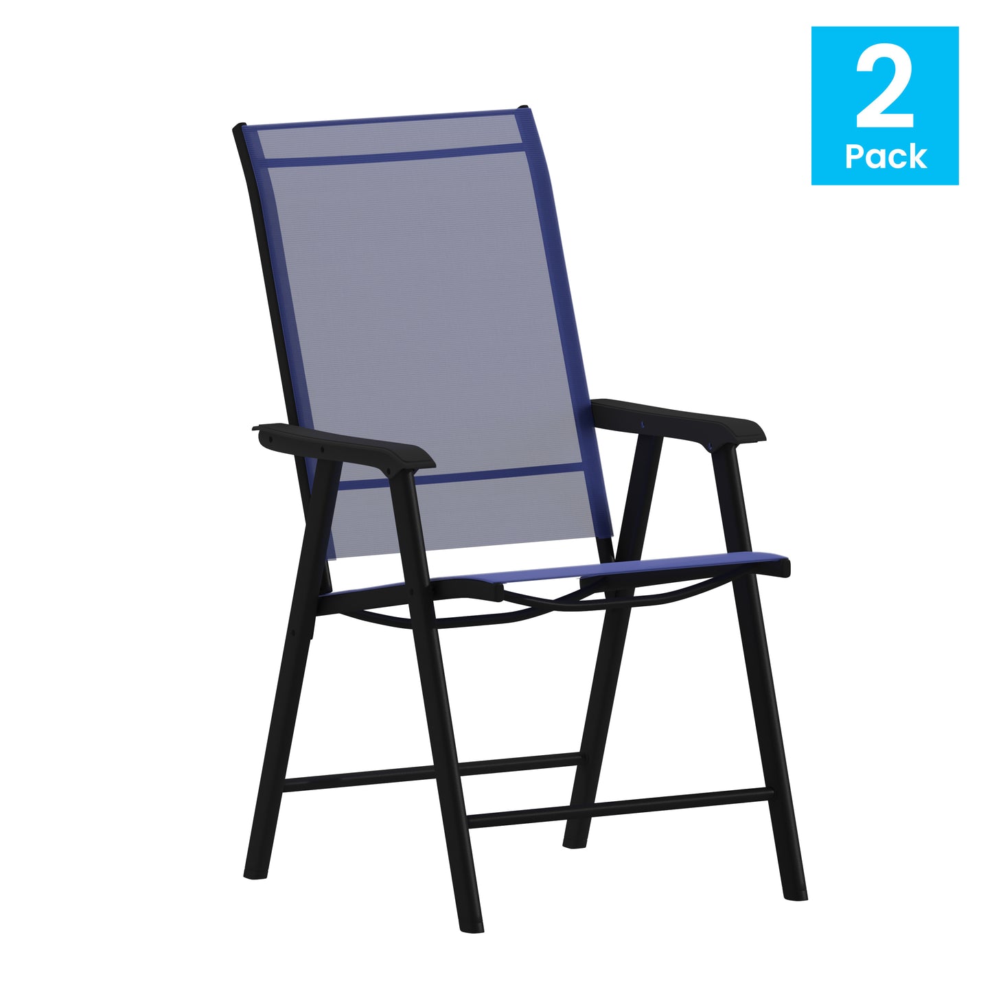 Set of 2 Modern Patio Folding Chairs