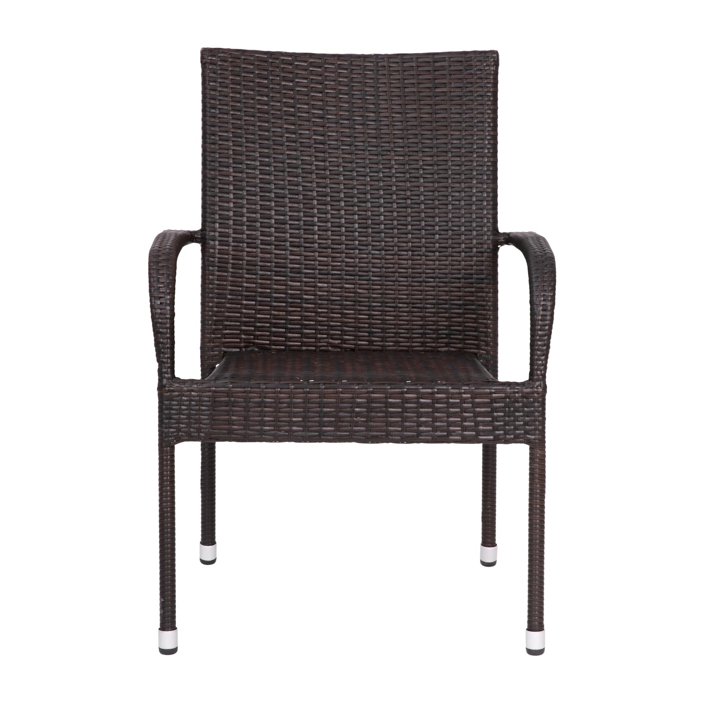 2PK Espresso Patio Armchairs 2-TW-3WBE073-ESP-GG