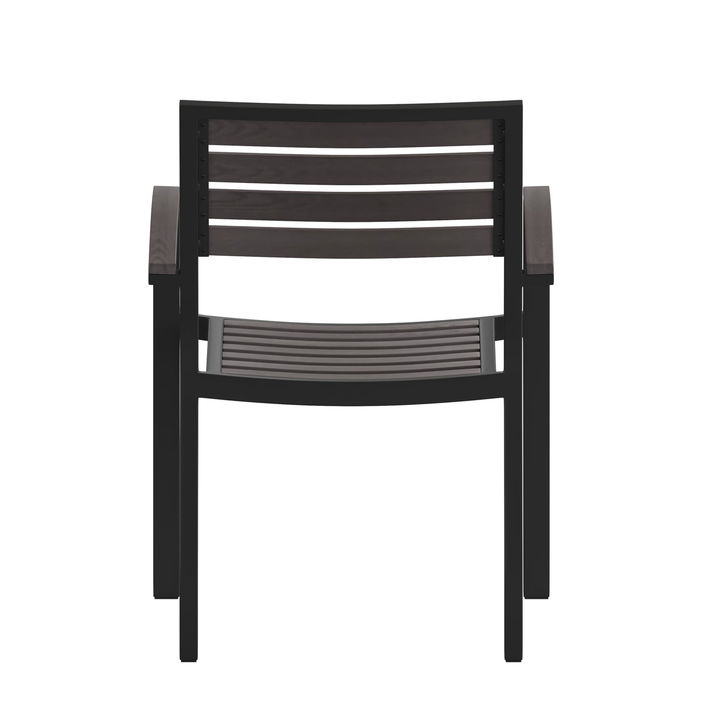 Set of 2 Fully Assembled Stackable Outdoor Patio Dining Chairs