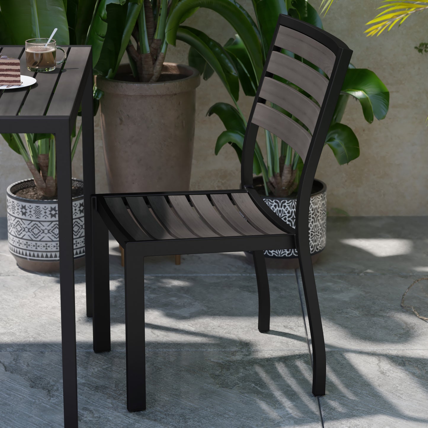 Set of 2 Outdoor Patio Dining Chairs