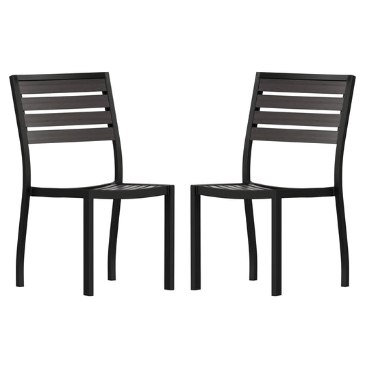 Set of 2 Outdoor Patio Dining Chairs