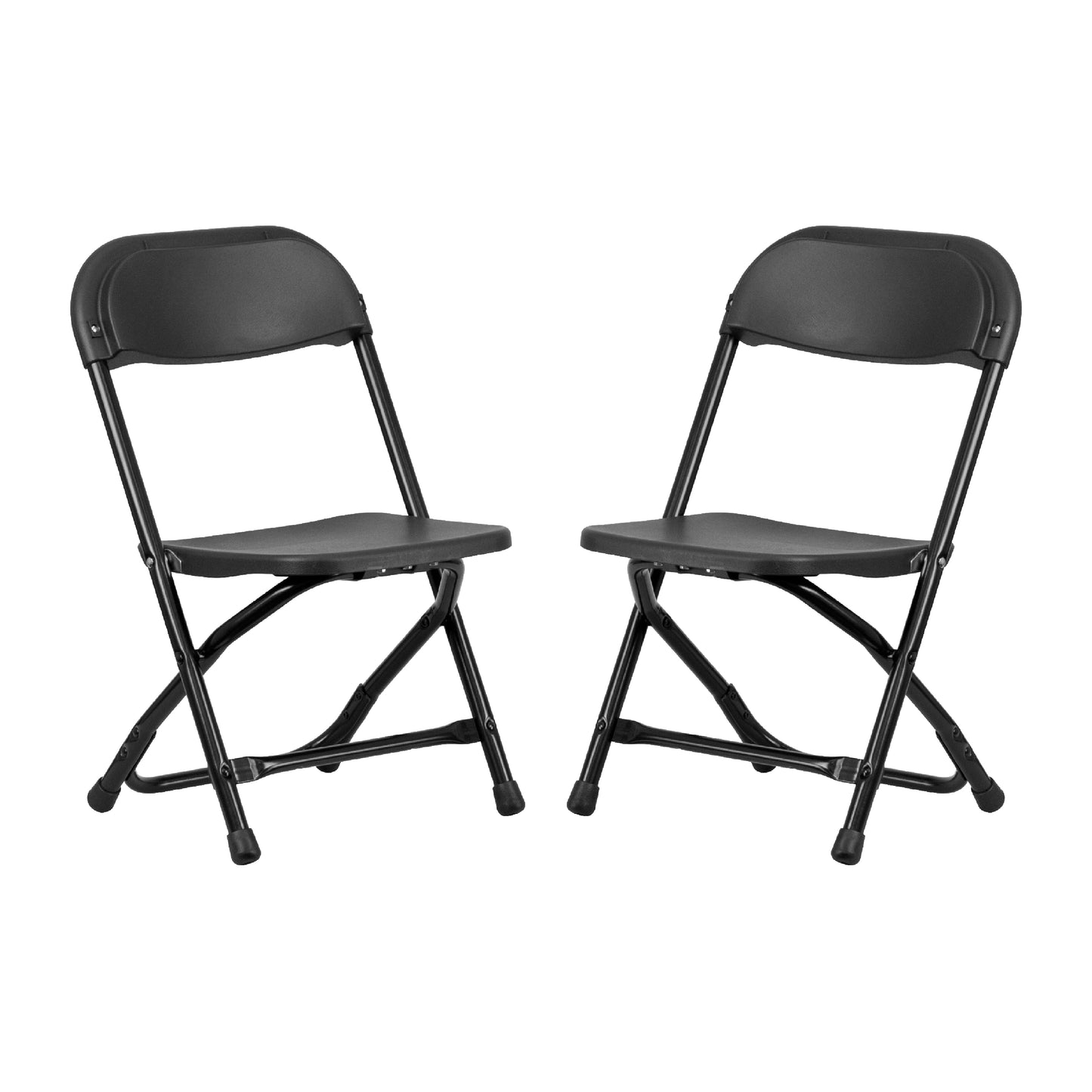 Kids Black Folding Chair 2-Y-KID-BK-GG