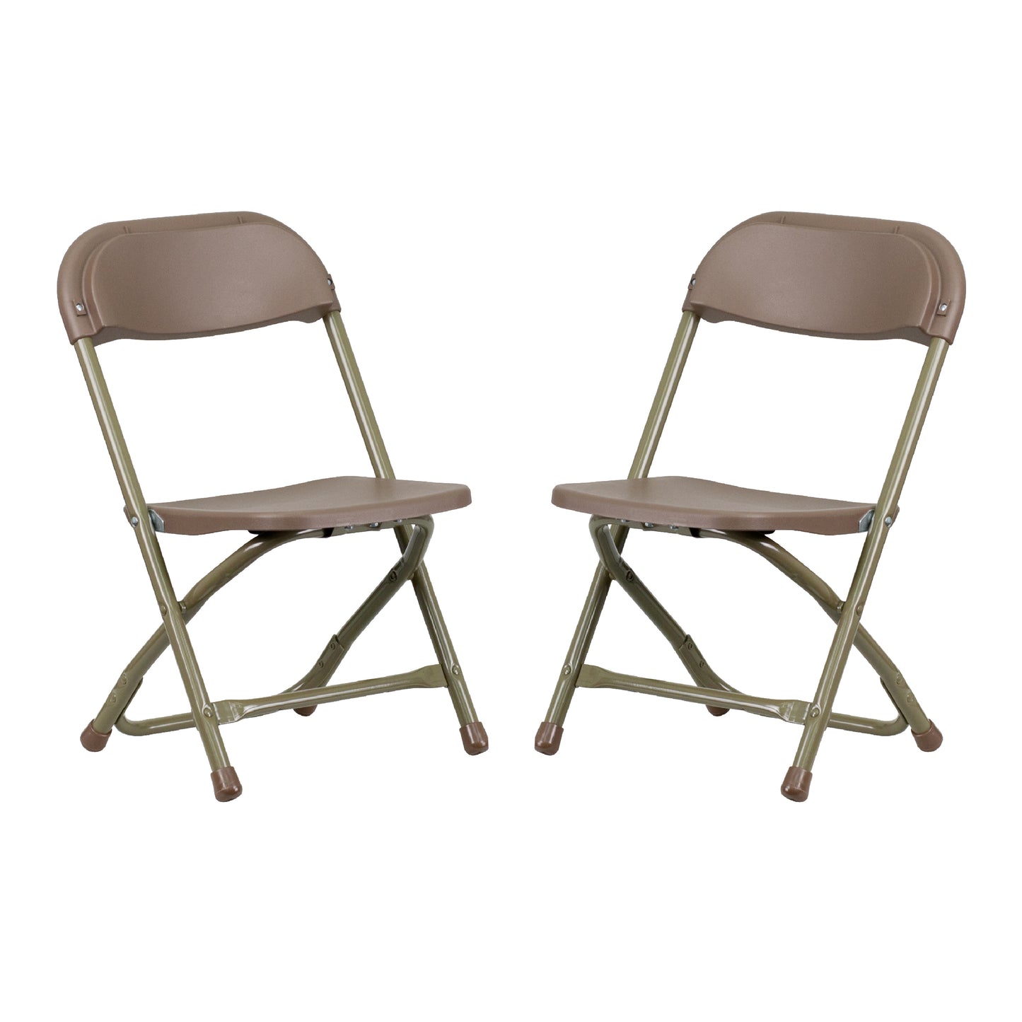 Kids Brown Folding Chair 2-Y-KID-BN-GG