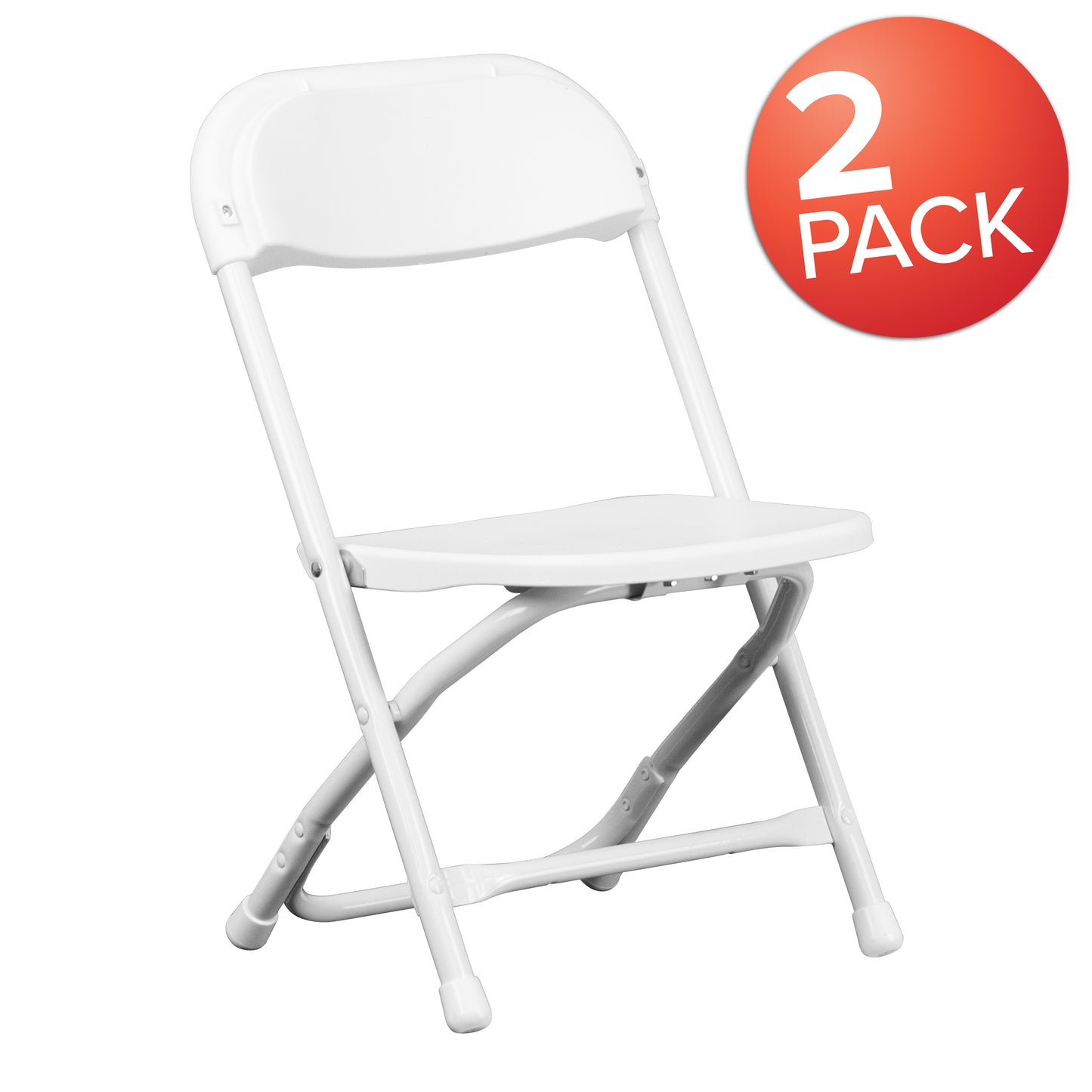 Kids White Folding Chair 2-Y-KID-WH-GG