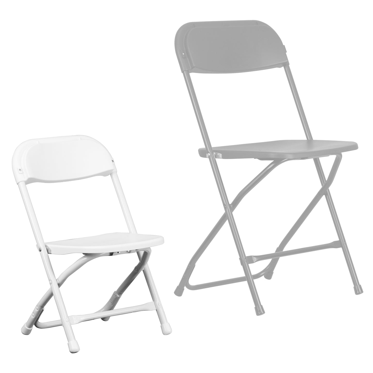 Kids White Folding Chair 2-Y-KID-WH-GG