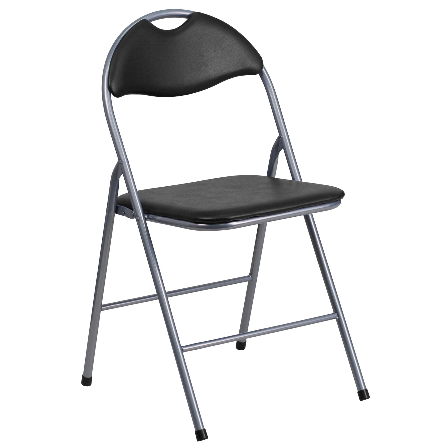 Black Vinyl Folding Chair 2-YB-YJ806H-GG