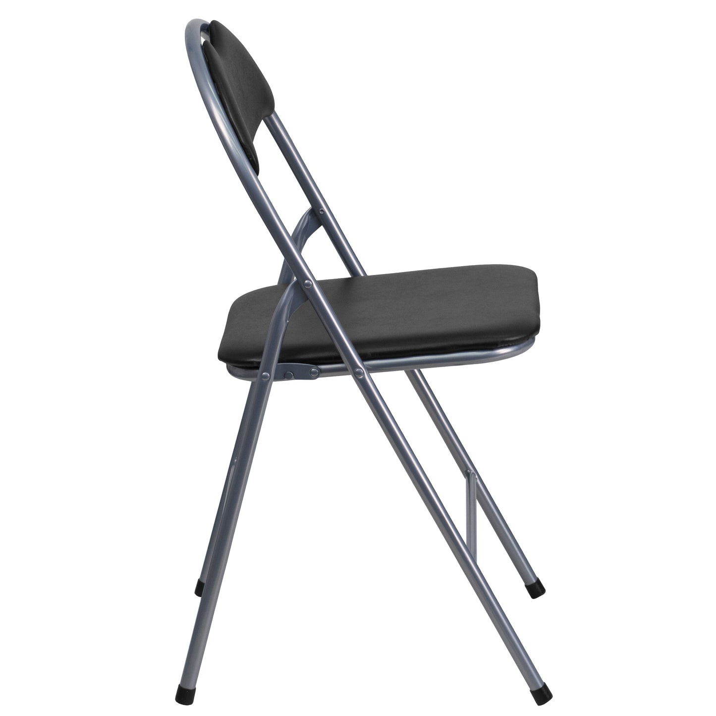 Black Vinyl Folding Chair 2-YB-YJ806H-GG